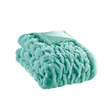 Landma Polyester Reversible Knitted Throw